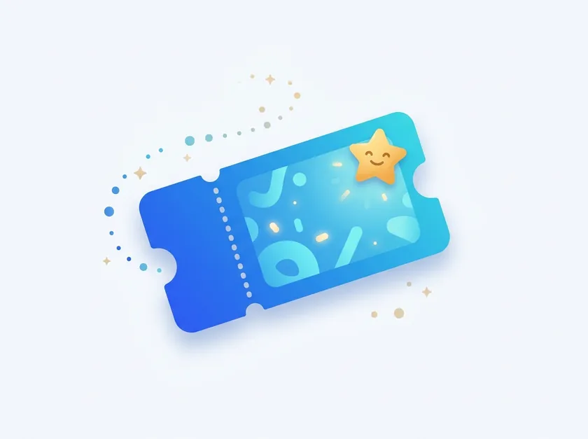 로컬에 저장되는 티켓 일러스트
